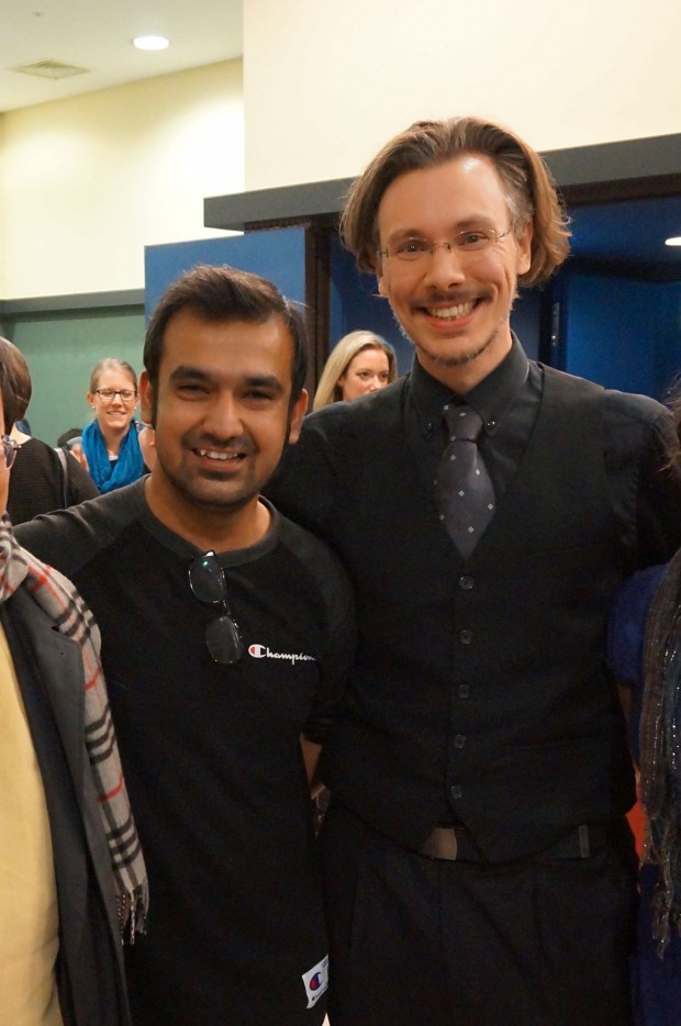 Director of "Origin of the Wind," Rahul Aijaz (left) with actor, Garan Fitzgerald. 