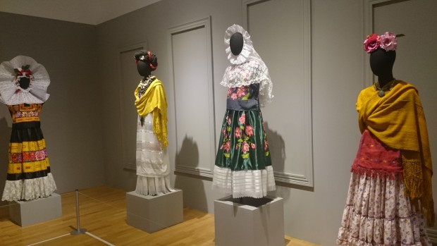 Part of the exhibition shows some of her original traditional and colorful clothes, her trademark. (Radwa Ashraf)
