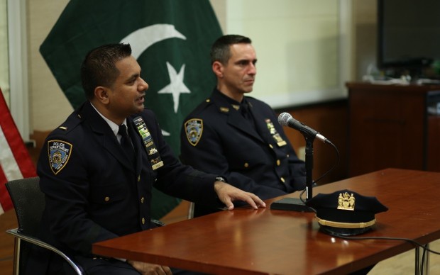 Two officers of New York Police in Karachi.