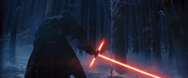 This photo provided by Disney shows, Adam Driver as Kylo Ren with his Lightsaber in a scene from the new film, "Star Wars: The Force Awakens." (Film Frame/Disney/Copyright Lucasfilm 2015 via AP)