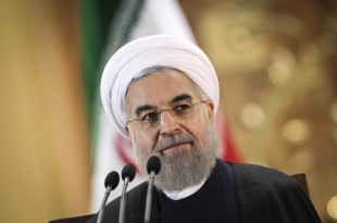Iranian President Hassan Rouhani attends a press conference in Tehran, Iran, on Jan. 17, 2016. Rouhani on Sunday called on international enterprisers to participate in its economy after the comprehensive deal on Tehran's nuclear program officially took effect on Saturday. (Xinhua/Ahmad Halabisaz)