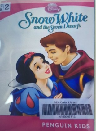 The controversial Snow White story book in the Qatari School.  (Twitter)