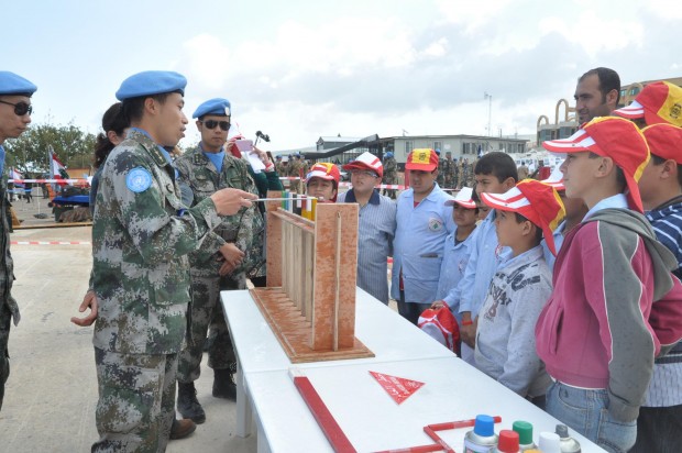 The United Nations Interim Force in Lebanon (UNIFIL) observed Monday the International Day of Mine Awareness and Assistance in Mine Action at its headquarters in Naqoura, southern Lebanon.    (Xinhua/Liu Song)