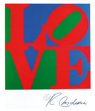 ROBERT INDIANA_ Classic Love,2002. Photo: courtesy of M Contemporary