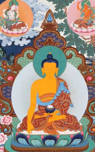 Thangka painted by Norbu Sitar Photo: Courtesy of Norbu Sitar