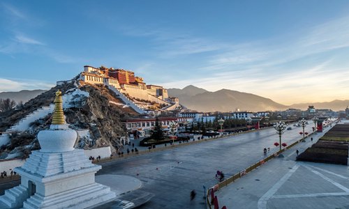 A view of the Potala Palace, southwest China's Tibet Autonomous Region, on December 5, 2018. Photo: VCG