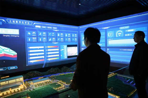The smart agriculture system developed by Huawei integrating sensors, Internet of Things, cloud computing and big data 