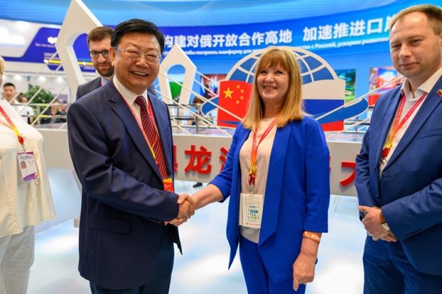 On June 15, 2019, the 6th China-Russia Expo and the 30th Harbin International Economic and Trade Fair were held at the Harbin International Convention and Exhibition Center. The theme of the Expo was “China-Russia Local Cooperation: Opportunity, Potential and Future.” (Photo by Wang Zhaobo from People’s Daily Online)