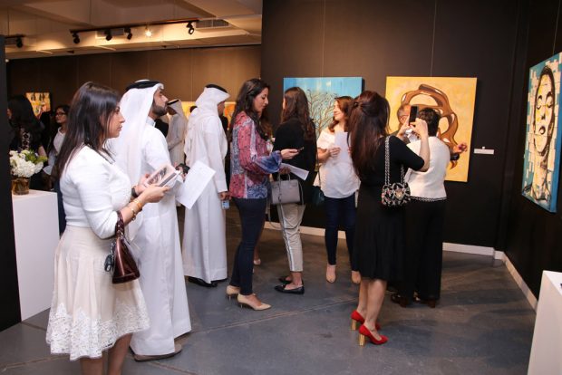 Layal's maiden exhibition attracted large numbers of art overs