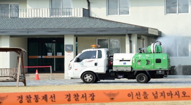 Sanitizing Suwon Youth Hostel building(Temporary living facility)
