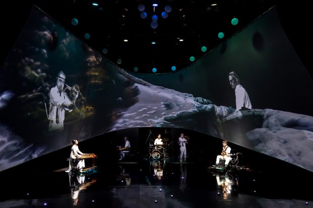 Telematic hologramic performance vital signs connecting Korea and New York Through Seoul Arts Culture Hub