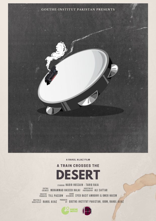 Poster for 'A Train Across the Desert'. Designed by Fahad Khan