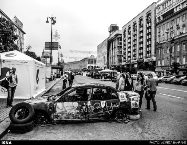 Scene from the 2014 revolution in Ukraine