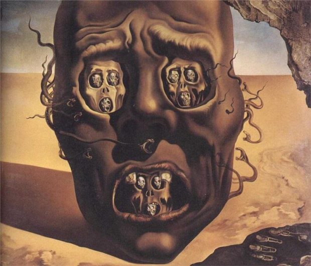 Face of War, 1941, by Salvador Dali