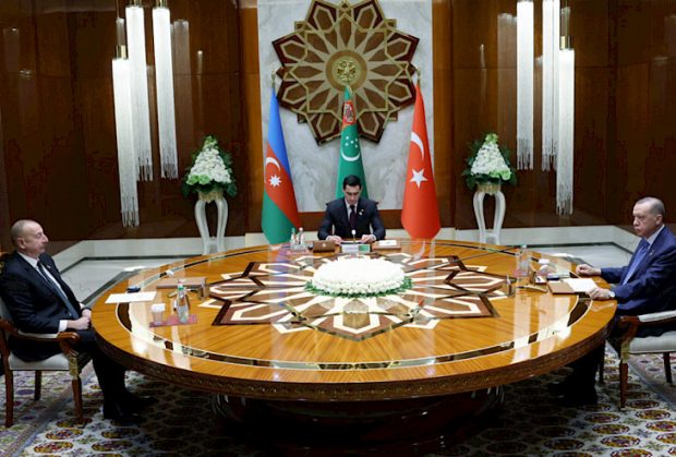 he trilateral summit of the heads of state of Turkmenistan, Azerbaijan and Turkiye in the Caspian resort of Avaza