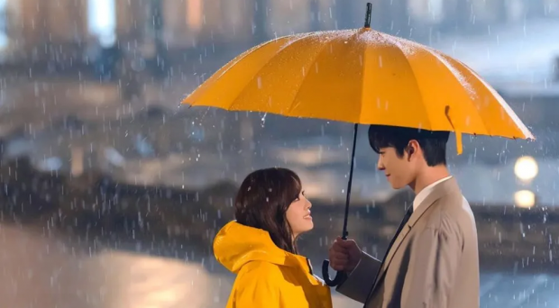 A scene from the Korean romantic comedy series "A Business Proposal"
