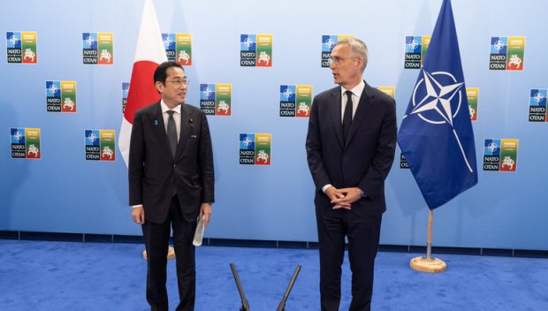 NATO Secretary General Jens Stoltenberg and Prime Minister Fumio Kishida of Japan