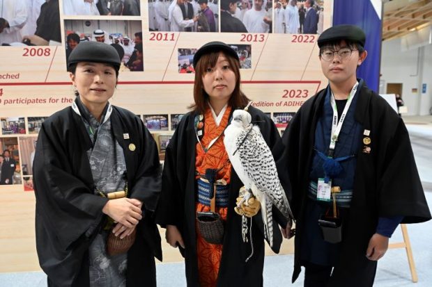 Japan's falcons participation highlighted at the exhibition