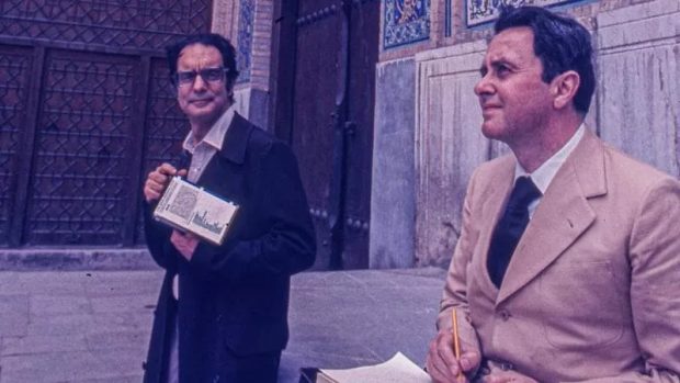 Italo Calvino and Pietro Cittati in Isfahan, 1975 - (Alberto Negrin)