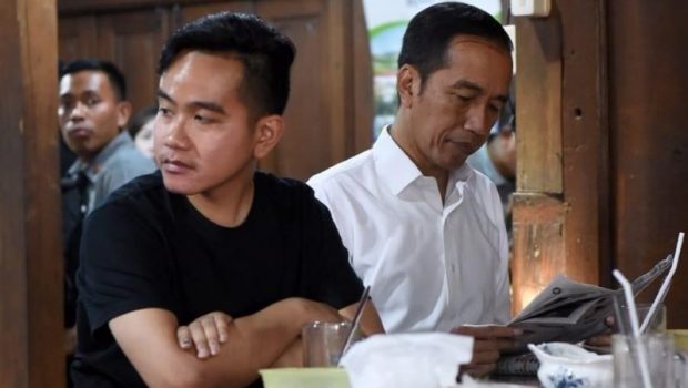 Jokowi with his son Gibran Raka Bhumi Raka