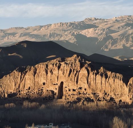 Sunset at Bamiyan Stone Buddhas 