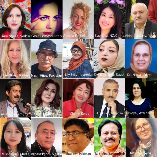 World poets who translated Ashraf’s poem into 20 languages